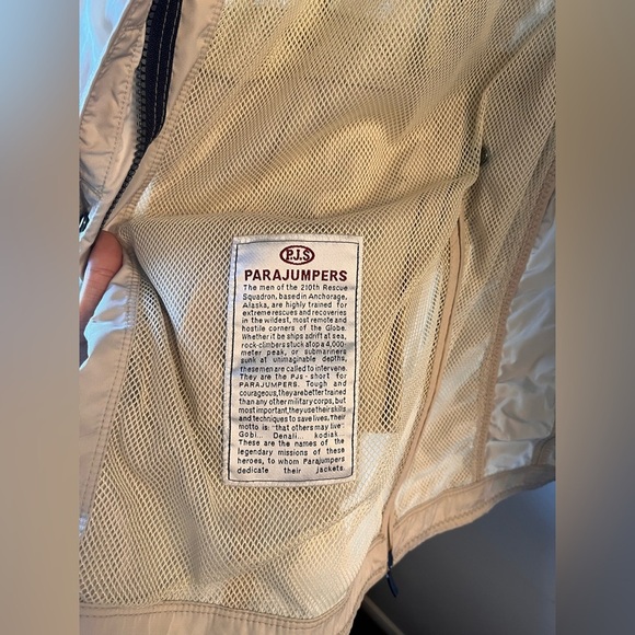 Parajumpers PJS Windbreaker Inner Ventilation Mary Todd Ivory Medium - Picture 14 of 16